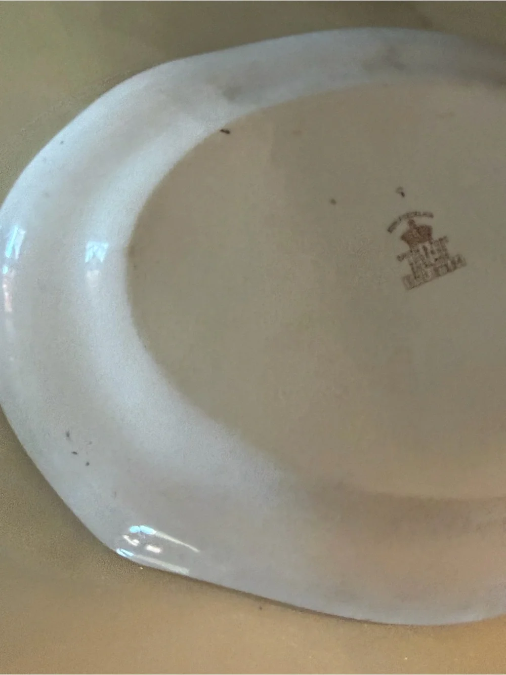 Antique Smith & Ford Lucerno England Semi Porcelain 13” Serving Platter